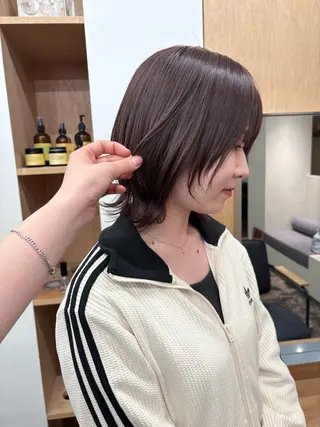 ミディアム カラー karin🌛ボブ／ 透明感たっぷりカラーのヘアスタイル