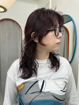 セミロング カラー パーマ ボブ/レイヤー/ケア パーマ/リュウタのヘアスタイル