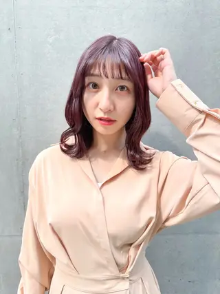 ミディアム ❣️大人色気レイヤー 美髪縮毛 金山❣️のヘアスタイル