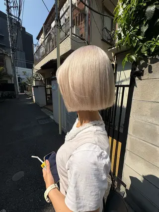 ミディアム カラー 【美髪ハイトーン】 髪質改善/大和🎀のヘアスタイル