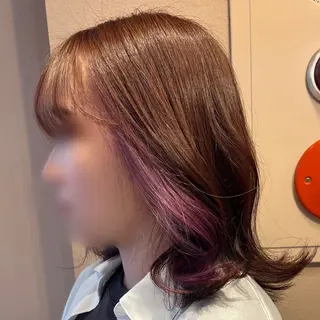 ミディアム カラー 💚 AKI 💚のヘアスタイル