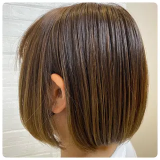 ショート カラー レイヤー/艶カラー 奥野恭平のヘアスタイル