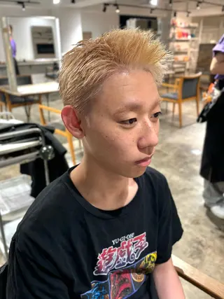 ショート カラー メンズ 💫miyu💫デザ インカラー/アレンジのヘアスタイル