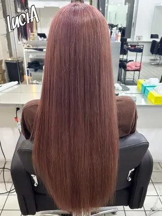 カラー ロング LuciAエクステ カラー3000セラのヘアスタイル