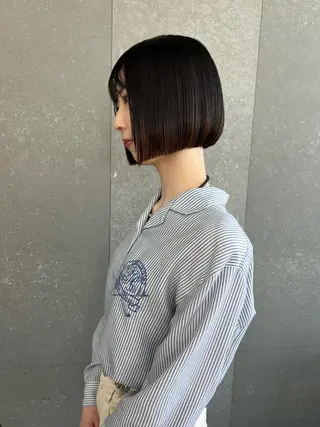 ショート カラー 縮毛矯正×艶髪カラー 髪質改善/三ツ木のヘアスタイル