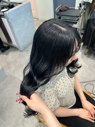 ロング カラー HANAME 原宿美容室のヘアスタイル