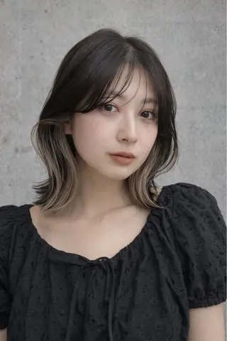 ミディアム 恵比寿韓国レイヤー× 艶透明感カラー大場のヘアスタイル