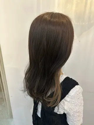 セミロング カラー 門手 菜々子のヘアスタイル