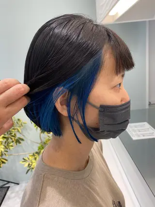 ミディアム カラー 中川 茜里のヘアスタイル
