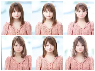 ミディアム カラー パーマ ヘアアレンジ 髪質改善×レイヤー 中村洋介のヘアスタイル