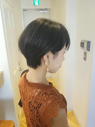 ショート ばんの かすみのヘアスタイル