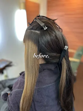 ロング カラー 💜推しインナー カラー/菊池柊真💜のヘアスタイル
