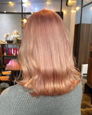 セミロング カラー 透明感カラー/パーマ 🌀アオノのヘアスタイル