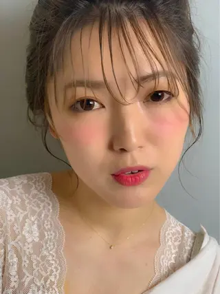 ミディアム カラー ヘアアレンジ 篠塚 純のヘアスタイル