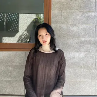 ミディアム カラー brick masayaのヘアスタイル