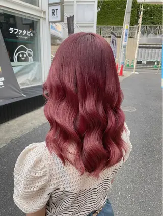 セミロング 🤍ムラ修正ブリーチ 🤍原宿/YUUのヘアスタイル