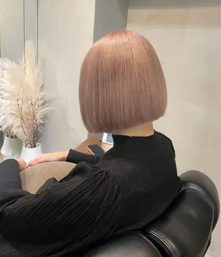 ショート カラー 銀座/ハイトーン/ hayaka 🖤のヘアスタイル