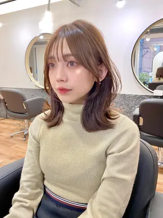 ミディアム カラー 似合わせレイヤー 🇰🇷荒木洋文のヘアスタイル