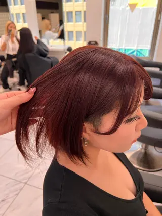 セミロング カラー 💖札幌カラー 指名No.1💖玲奈のヘアスタイル