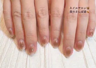 ネイル ショートネイル 森のさんぽ道のネイルデザイン