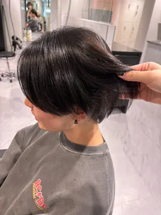 ショート カラー メンズ 表参道♡暗髪♡ 艶カラー♡アユミのヘアスタイル