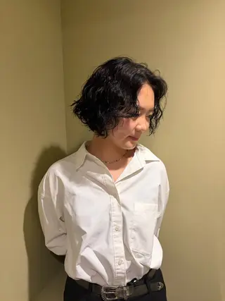 ショート パーマ 🌷下野 莉果/ボブ /パーマ/メンズ🌷のヘアスタイル