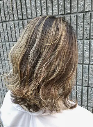 ミディアム カラー ノンダメージ髪質改善 カラー💎/KURAのヘアスタイル