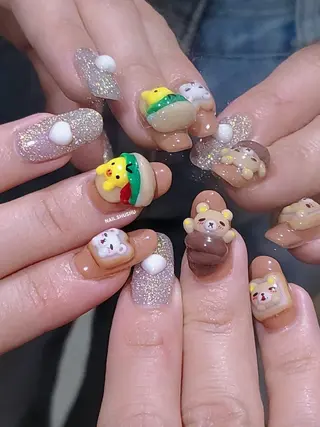 ネイル 3dパーツ/流行り 👧shushu❤️のネイルデザイン