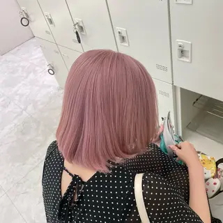 ミディアム カラー 暖色🩷透明感カラー ♡Maika♡のヘアスタイル