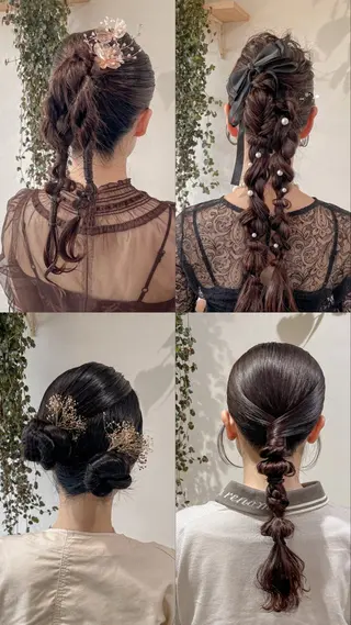 セミロング ヘアアレンジ cut/nail ▫️イチカ🌻のネイルデザイン