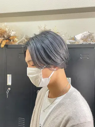 ショート カラー パーマ ヘアアレンジ メンズ キッズ ネイル マツエク・マツパ 切りっぱなしヘアボブ ミディアムヘアRYOのヘアスタイル