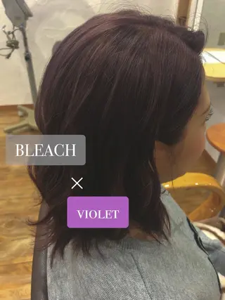 ミディアム カラー FELICE of hair 田口千尋のヘアスタイル