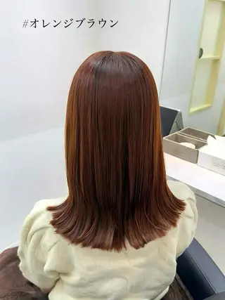 ミディアム カラー 三宮/艶髪カラー /縮毛矯正/北條弘樹のヘアスタイル