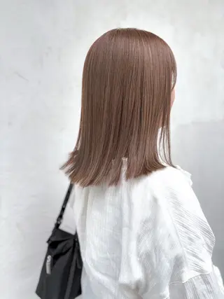 ミディアム カラー ヘアアレンジ ブリーチなし透け感/ マンツーマン/Ryoのヘアスタイル