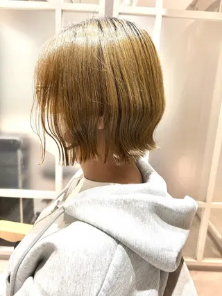 ミディアム カラー 似合わせボブ🫧 丸みショート藤本のヘアスタイル