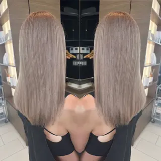 セミロング バレイヤージュ ボブ🌈ナツヤのヘアスタイル