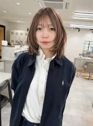 ミディアム カラー 🤎ᩚ暖色ブラウン りょうか🧸のヘアスタイル