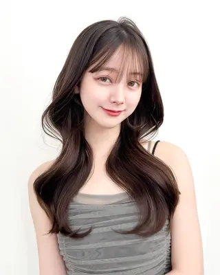 ロング カラー 韓国ヘア　紗希 🦋のヘアスタイル