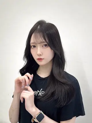 セミロング カラー 🎀ミカ/レイヤー/ 韓国ヘア/原宿🎀のヘアスタイル