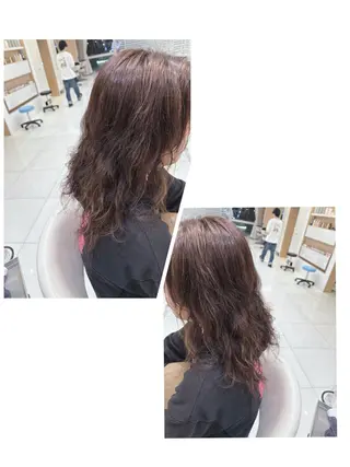 ロング カラー パーマ 縮毛矯正&髪質改善 西野のヘアスタイル