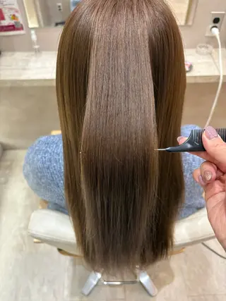 ロング カラー 🦋もも/縮毛矯正 /髪質改善/艶髪🦋のヘアスタイル