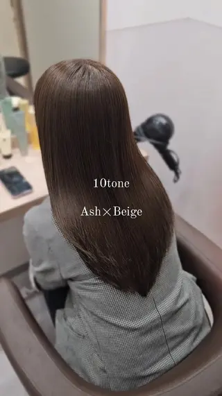 セミロング カラー 縮毛矯正をしている人 のためのカラーのヘアスタイル