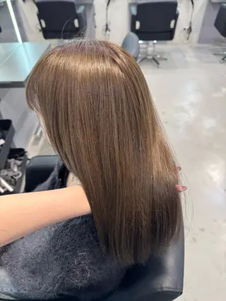 セミロング カラー 艶カラー♡クール トレンドヘア♡アユミのヘアスタイル