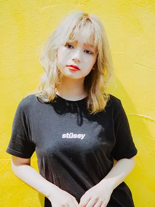 ミディアム カラー ヘアアレンジ 【公式】amble luxe池袋東口🩷のヘアスタイル