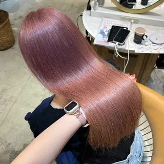 ロング カラー 髪質改善/縮毛矯正/ レイヤーカットななこのヘアスタイル