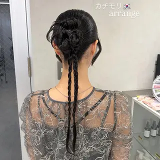 ヘアアレンジ monaヘアアレンジ 🎀/お呼ばれのヘアスタイル