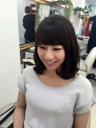 ミディアム hama yukiのヘアスタイル