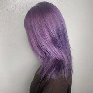 セミロング カラー ヘアアレンジ キッズ カラー特化サロン Eir心斎橋のヘアスタイル