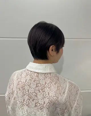 ショート カラー ボブパーマ/縮毛矯正 /かわいい/せき🫧のヘアスタイル