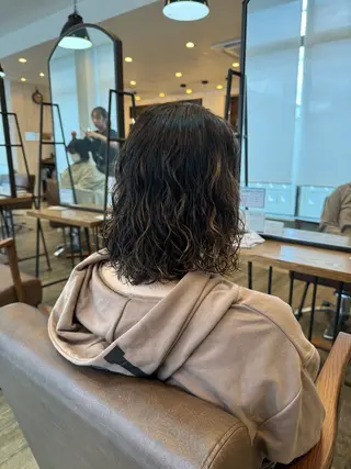 ミディアム パーマ YURA bisou hairのマツエク・マツパデザイン